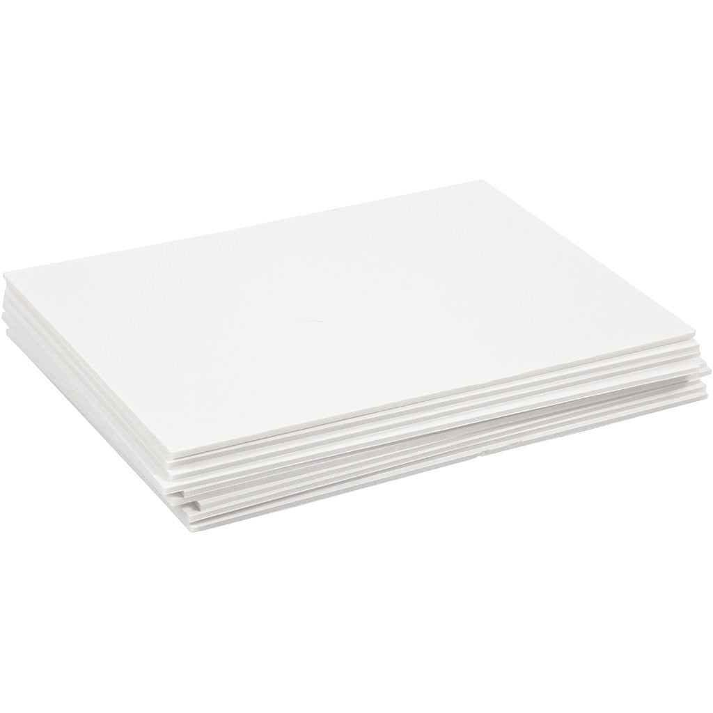 Creativ Company Schaumstoffplatte, Weiss, A4, 3 mm, 10 Stk.