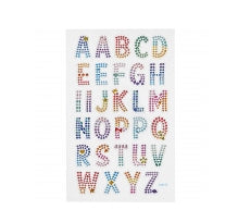 Creativ Company Strassstein-Sticker – 15 × 16,5 cm, Buchstaben, Mehrfarbig – 1 Blatt