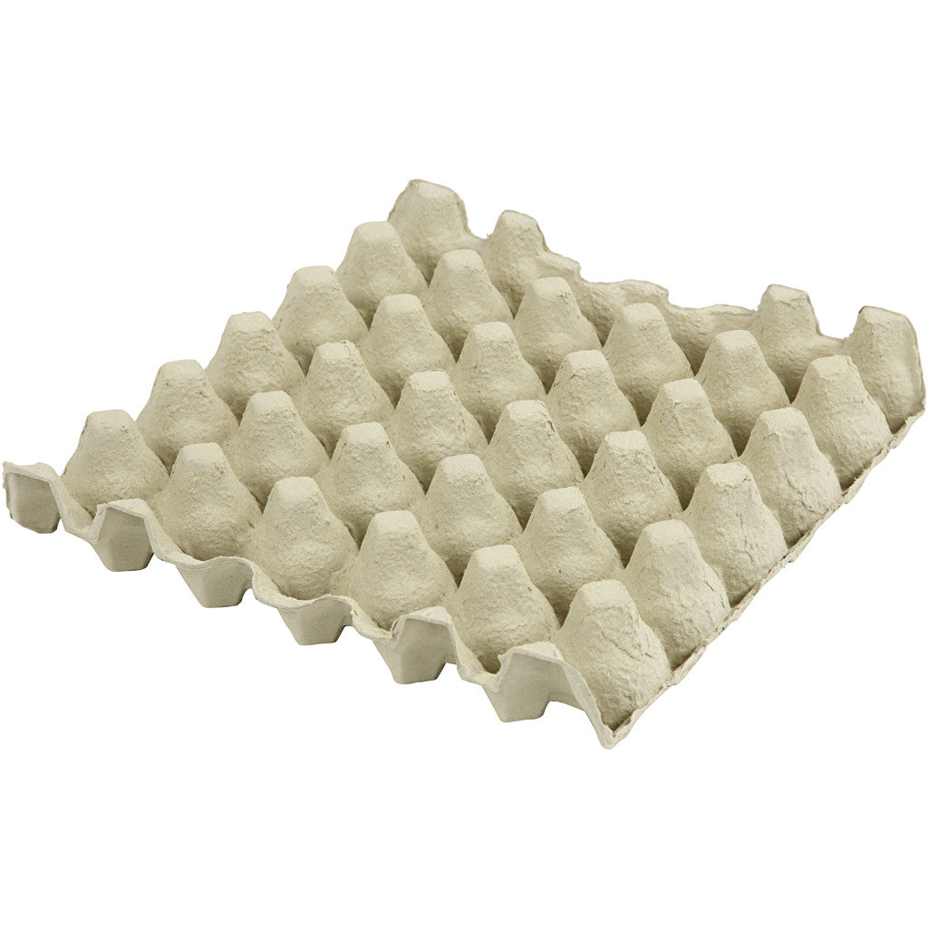 Creativ Company Eierkarton – für 30 Eier, 290 × 290 × 40 mm, Grau – 20 Stk.