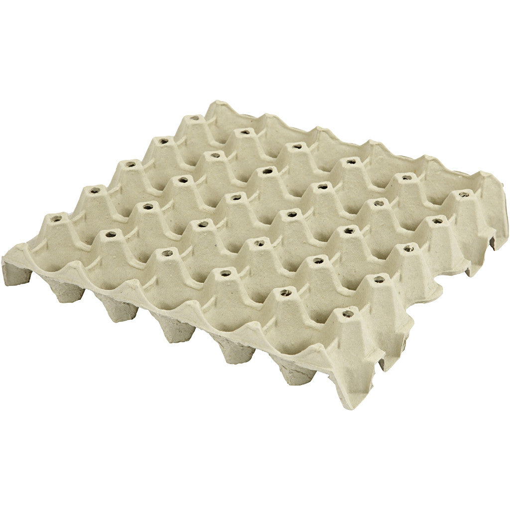 Creativ Company Eierkarton – für 30 Eier, 290 × 290 × 40 mm, Grau – 20 Stk.