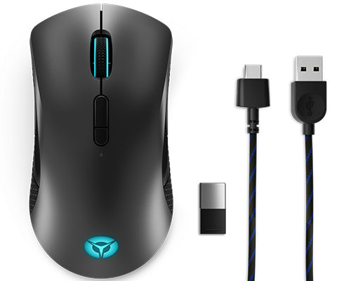 Lenovo Legion M600 – Gaming-Maus – Kabellos (Bluetooth/2,4 GHz), 16000 DPI, RGB-Beleuchtung, beidhändig