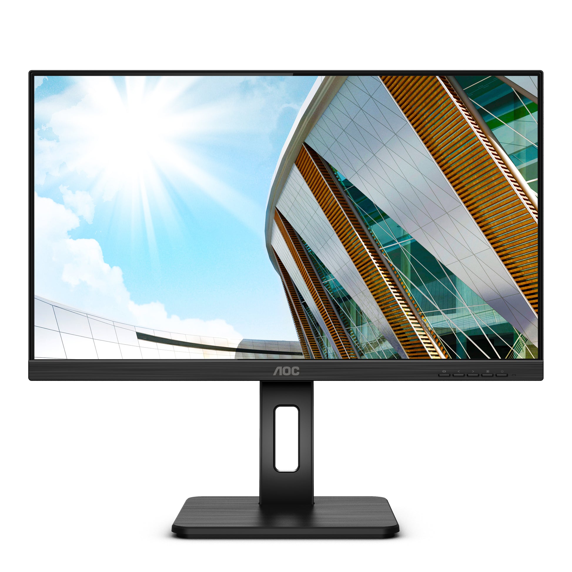 AOC Q24P2Q – Monitor, 23,8", IPS, 75 Hz, 250 cd/m², Lautsprecher, Höhenverstellbar, VESA 100 × 100, Schwarz