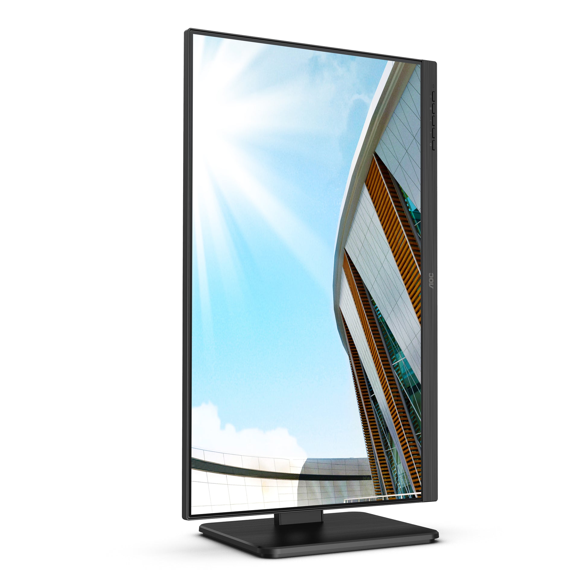 AOC Q24P2Q – Monitor, 23,8", IPS, 75 Hz, 250 cd/m², Lautsprecher, Höhenverstellbar, VESA 100 × 100, Schwarz