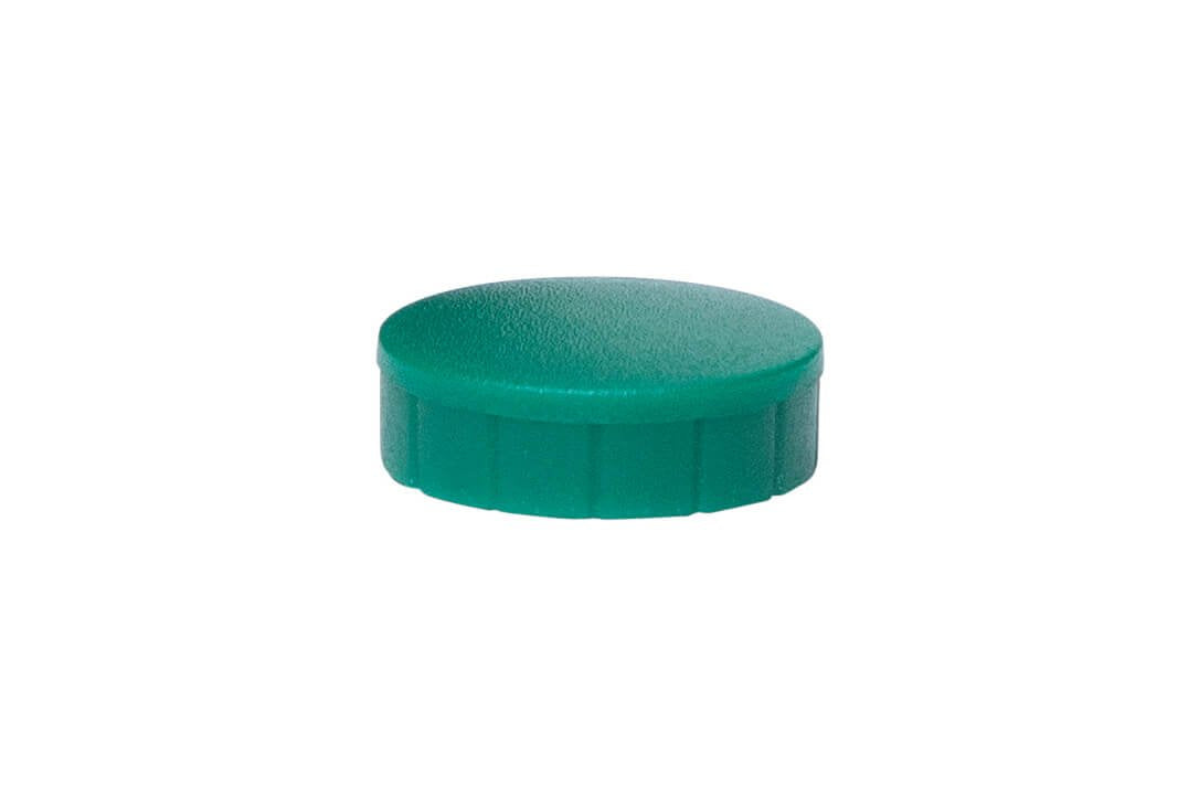 MAUL Rundmagnet – Grün – Ø 20 mm, 10 Stück, Kunststoff