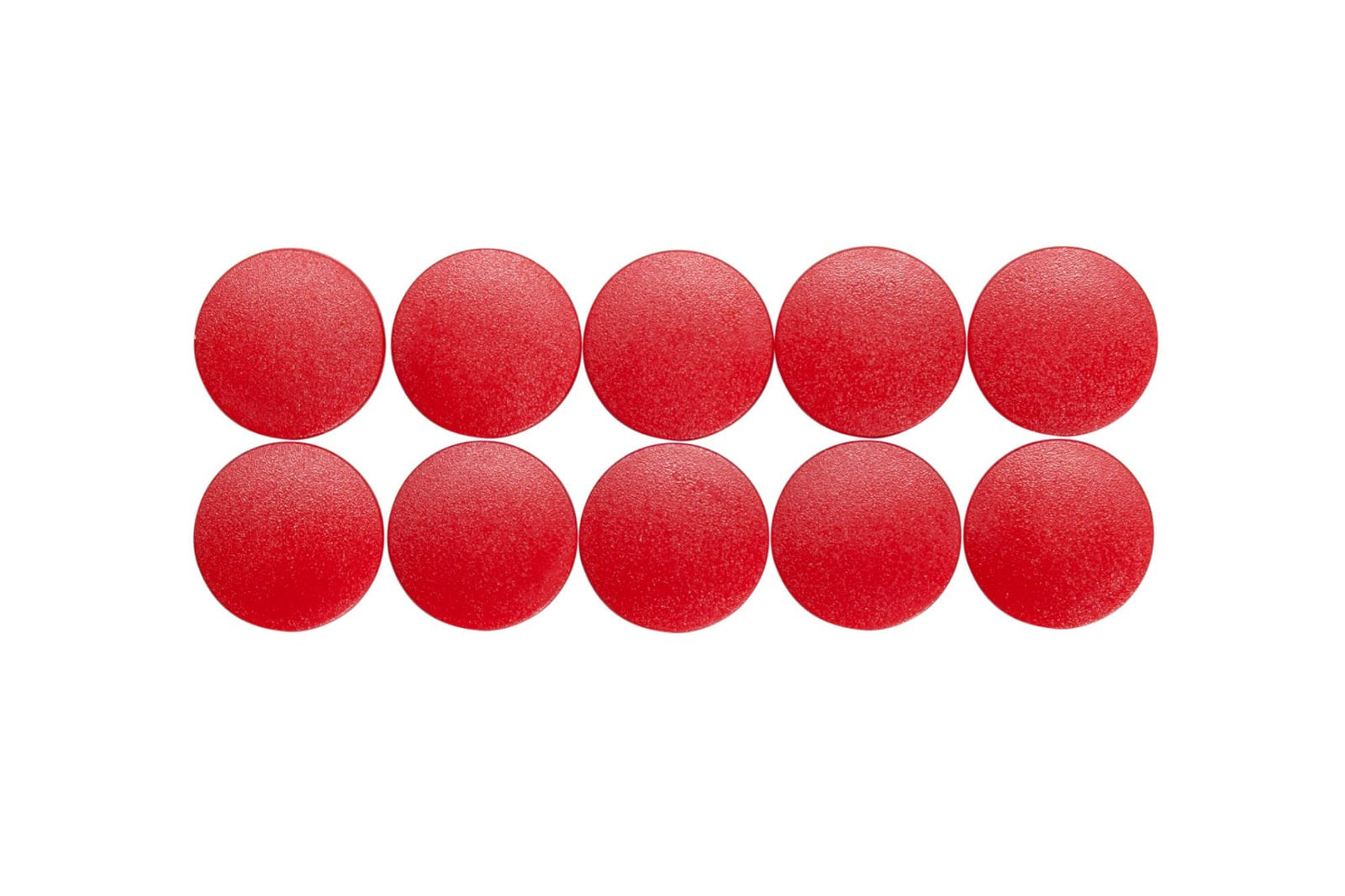 MAUL Rundmagnet – rot, Ø 20 mm, 10 Stück, Kunststoff