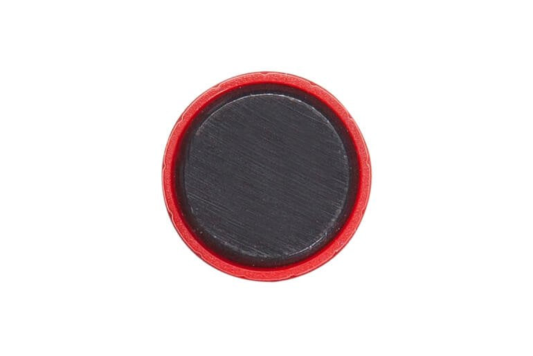 MAUL Rundmagnet – rot, Ø 20 mm, 10 Stück, Kunststoff