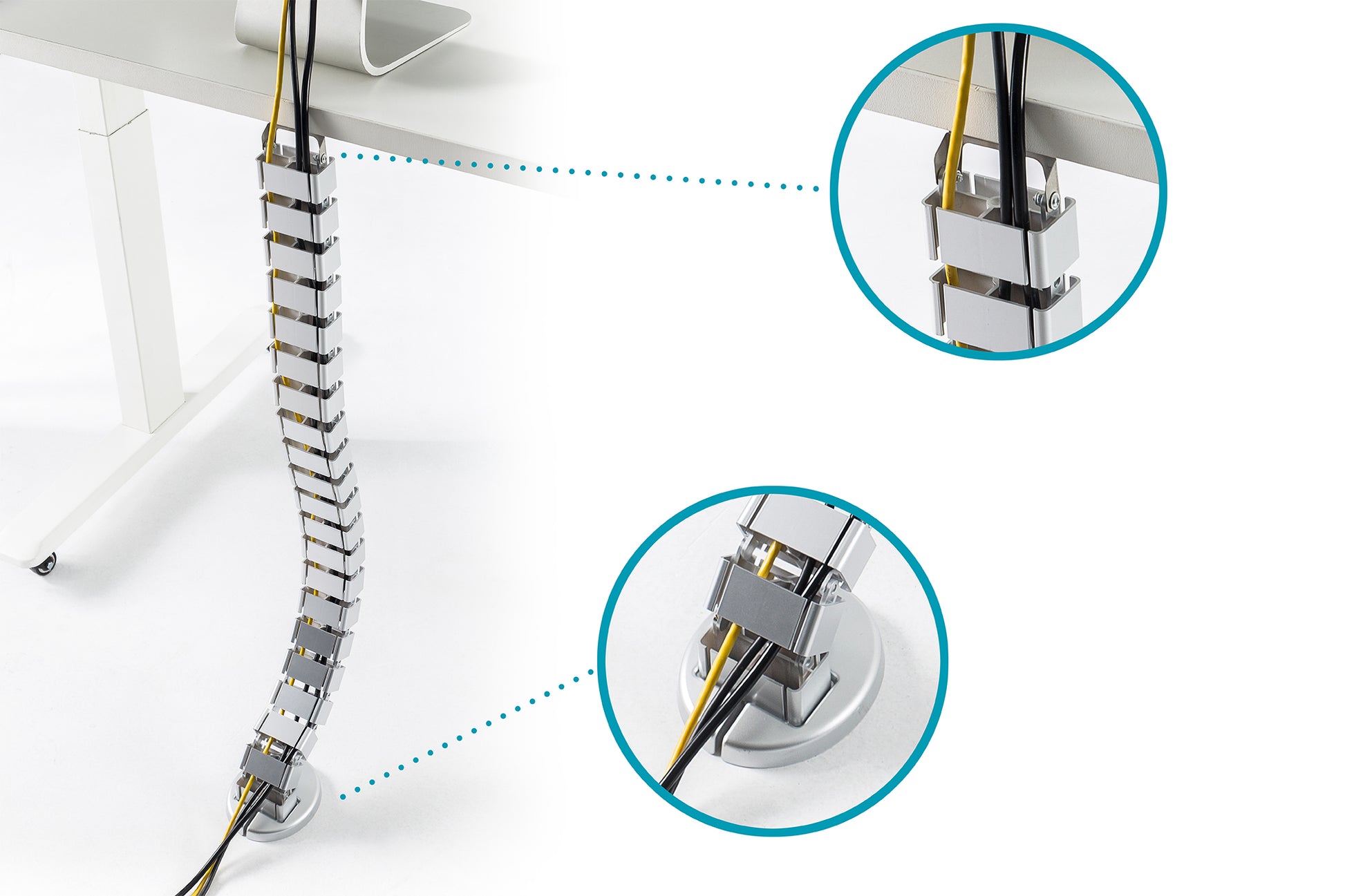 Digitus Kabelmanagement-Spine FLEX – Silber, längenverstellbar