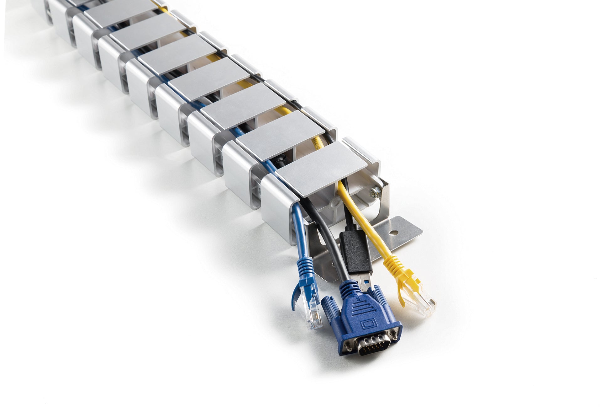 Digitus Kabelmanagement-Spine FLEX – Silber, längenverstellbar