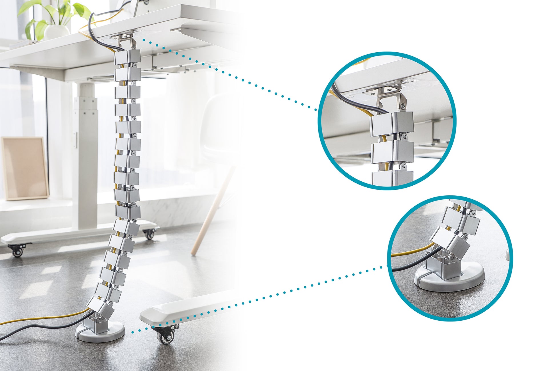 Digitus Kabelmanagement-Spine FLEX – Silber, längenverstellbar