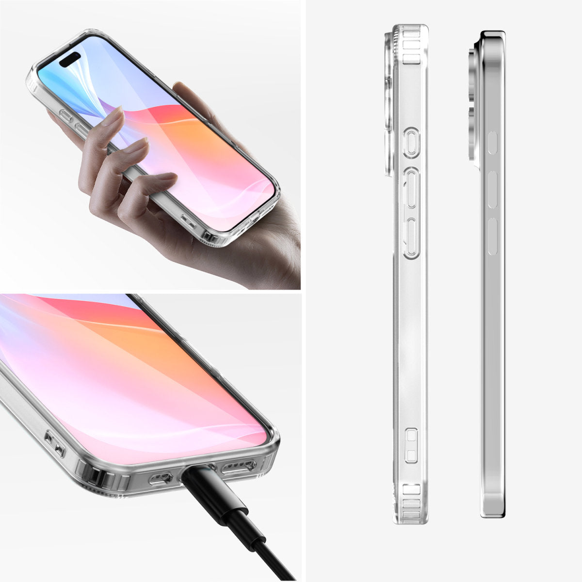 4smarts 360° Premium – Backcover – für Apple iPhone 16, MagSafe, TPU + Gehärtetes Glas, Transparent