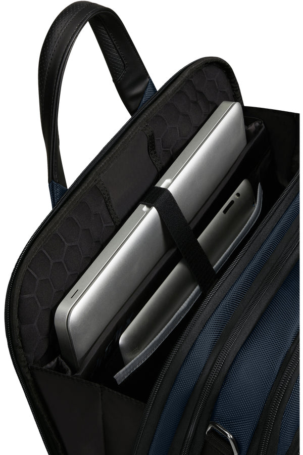 Samsonite Pro-DLX 6 Notebook-Tasche – für Notebooks bis 15,6", 16/23 l, RFID-Fach, USB-Port, Nylon, blau