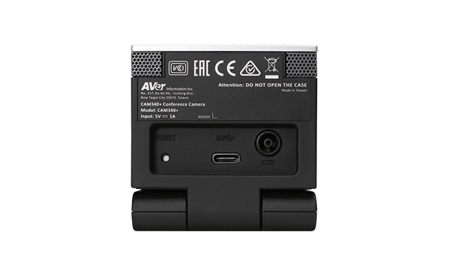AVer CAM340+ Webcam – 4K Ultra HD, 60 fps, Autofokus, USB-C – Schwarz