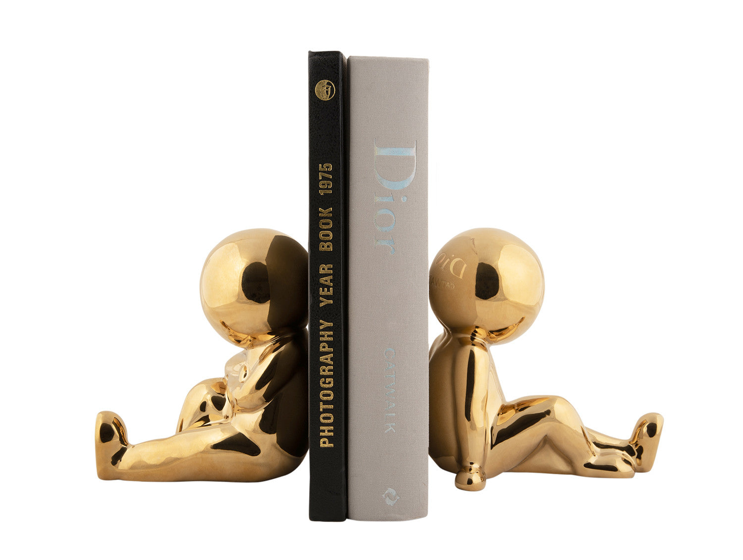 present time Bücherstütze – Keramik – Gold – 109 × 172 mm – 2 Stück