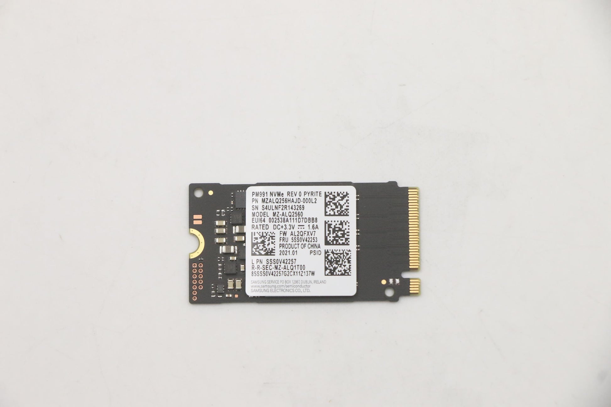 Lenovo M.2 2242 SSD – Samsung PM991, PCIe, 256 GB