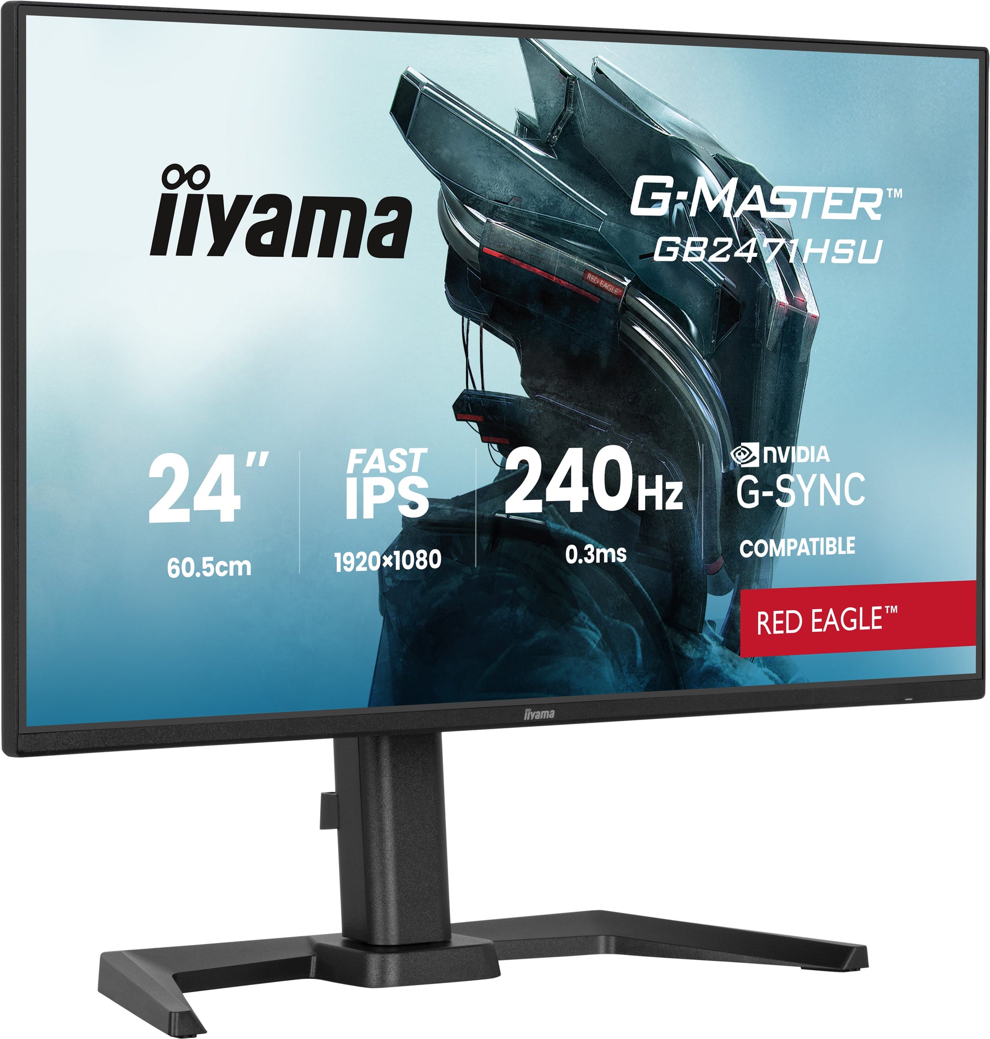 iiyama GB2471HSU-B1 – Monitor, 24", Fast-IPS, 240 Hz, Adaptive-Sync, 0,3 ms Reaktionszeit