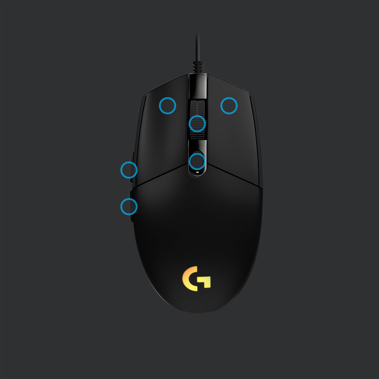 Logitech G G203 – Gaming-Maus – Kabelgebunden (USB‑A), 8000 DPI, RGB-Beleuchtung, Schwarz