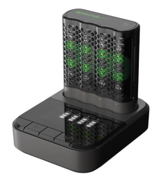 GP Batteries P461 Batterieladegerät 4× – für AA, AAA – inkl. 4× AA 2000 mAh – USB – grün