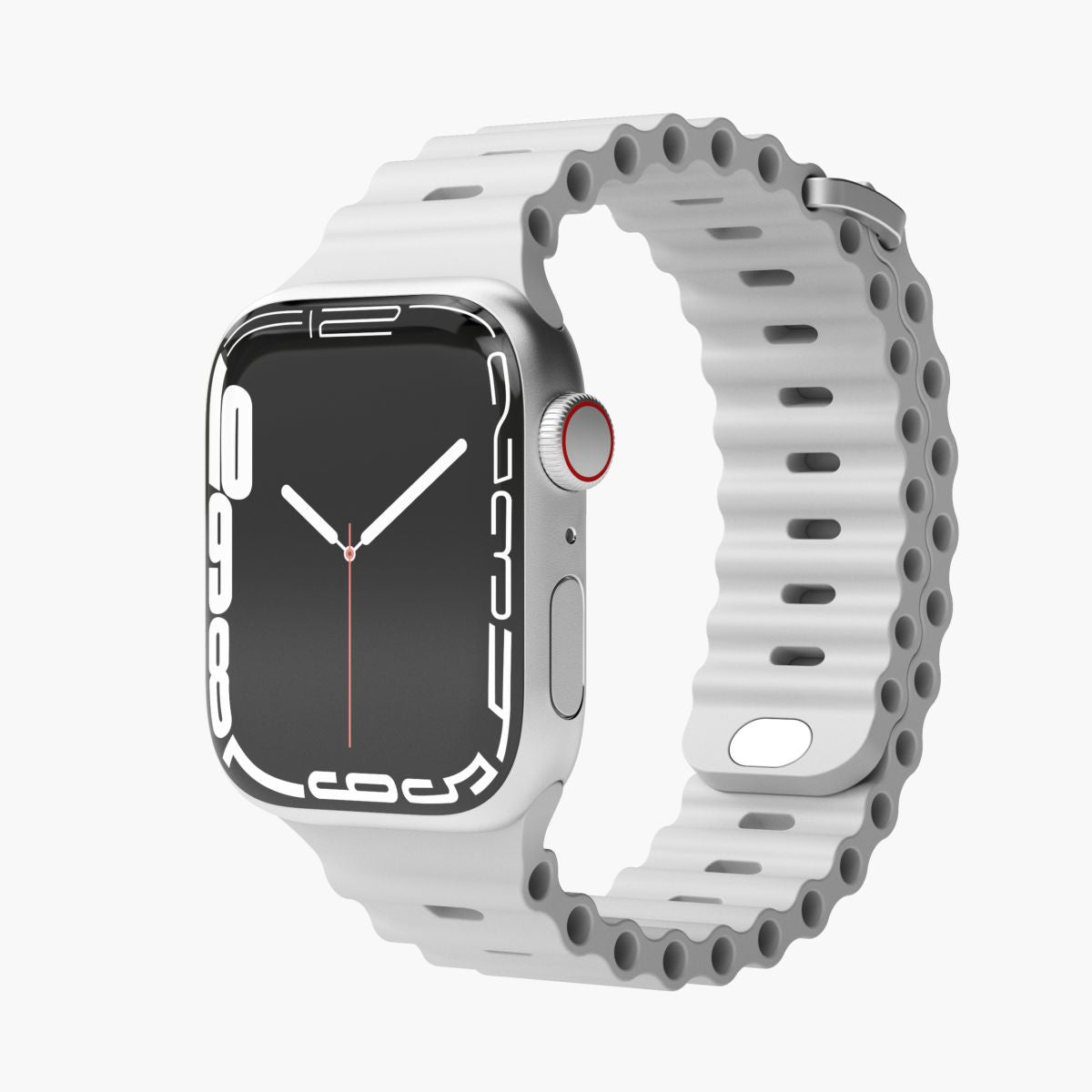 Vonmählen Wave Band 1 – Armband – für Apple Watch 38 mm, 40 mm, 41 mm, Grau, Silikon