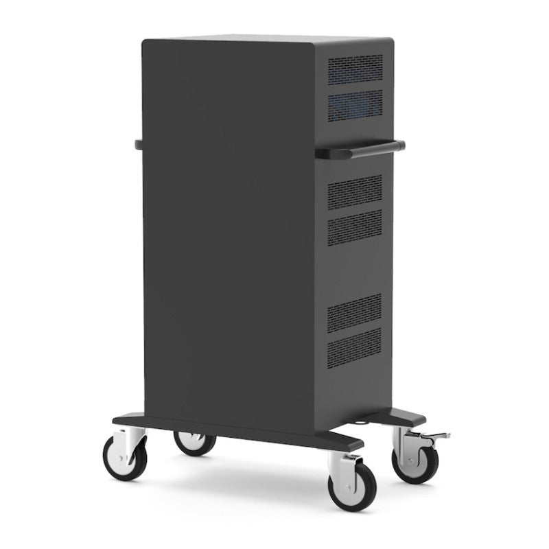 Port Designs Lade-/Aufbewahrungsschrank – für 30 Geräte – USB-C/USB-A, abschliessbar – Schwarz/Weiss