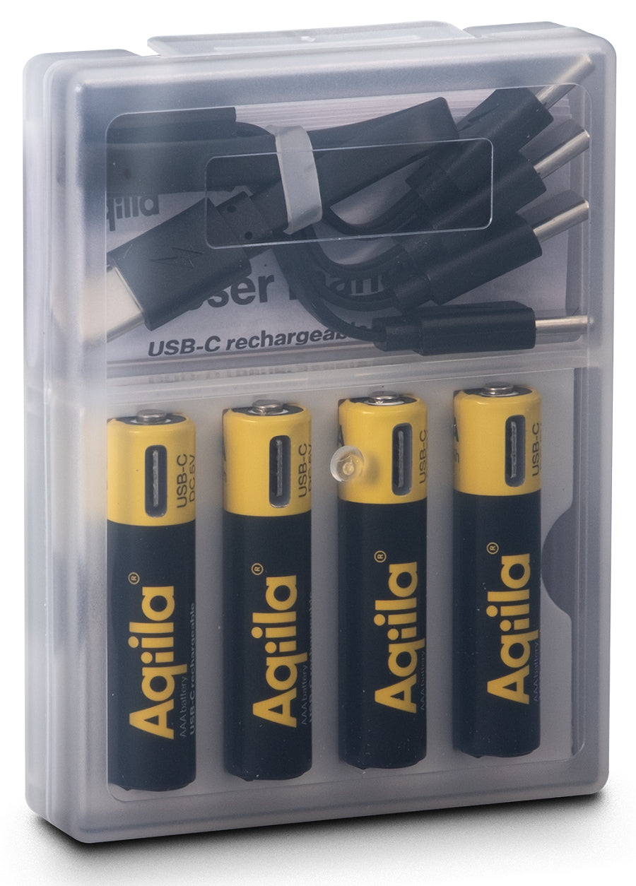 Aqiila AAA Akkus, Li-Ion, 600 mAh, 1,5 V – 4 Stk.