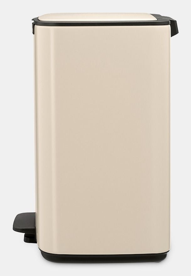Brabantia Papierkorb Bo – 12 l – Stahl, beige – B × H × T 292 × 369 × 263 mm