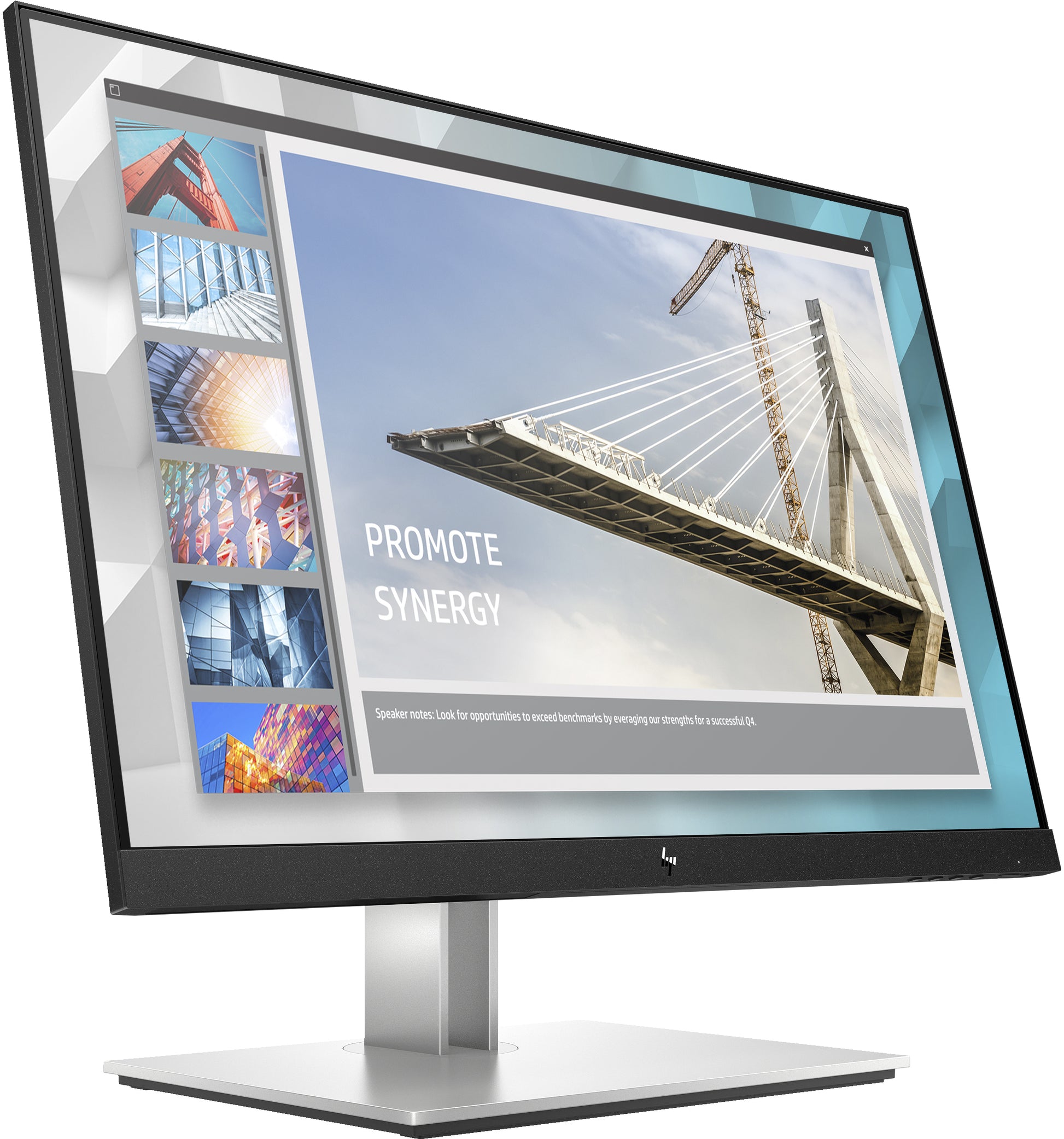 HP E24i G4 – Monitor, 24", IPS, 60 Hz, 250 cd/m², USB-Hub integriert, VESA 100 × 100, Silber