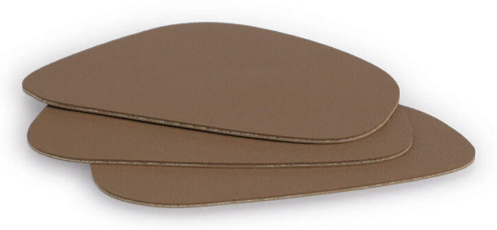 Zeller Present Glasuntersetzer – 4er Set, 10 × 12 × 0,8 cm, Kunststoff (PVC), Beige/Braun, für Gläser