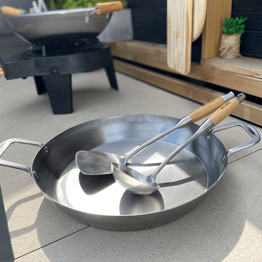 Hot Wok Schöpflöffel, 36,0 cm, Edelstahl, Holzgriff, mit Aufhänger