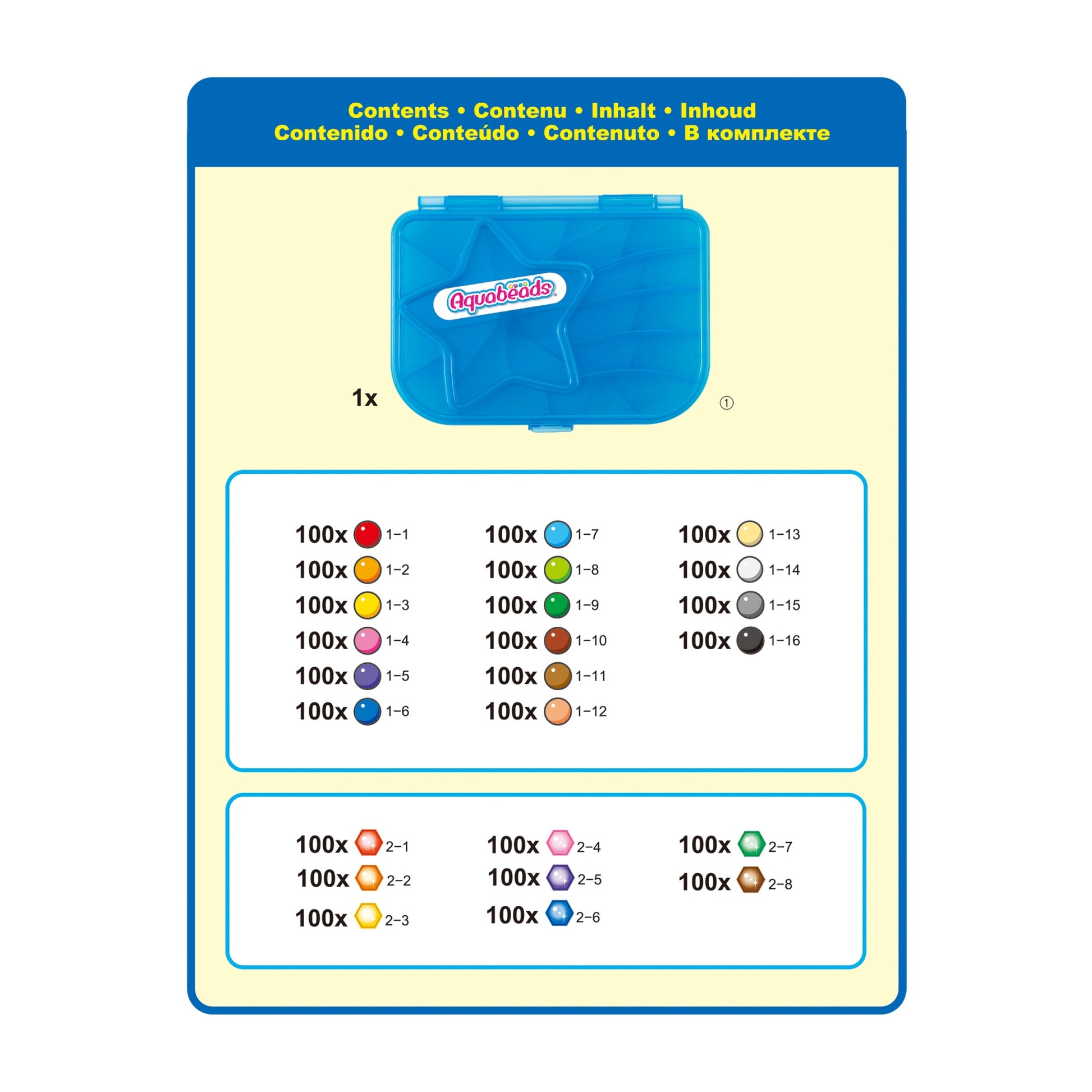 Aquabeads Perlen, Maxi Nachfüllbox, Mehrfarbig, 31 × 23,5 × 5 cm, 411 g, CE, 31502
