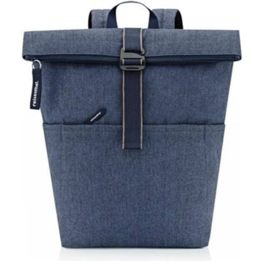 Reisenthel allday Rucksack M – Freizeit-Rucksack – 22 l, recyceltes Material, dunkelblau, Herringbone