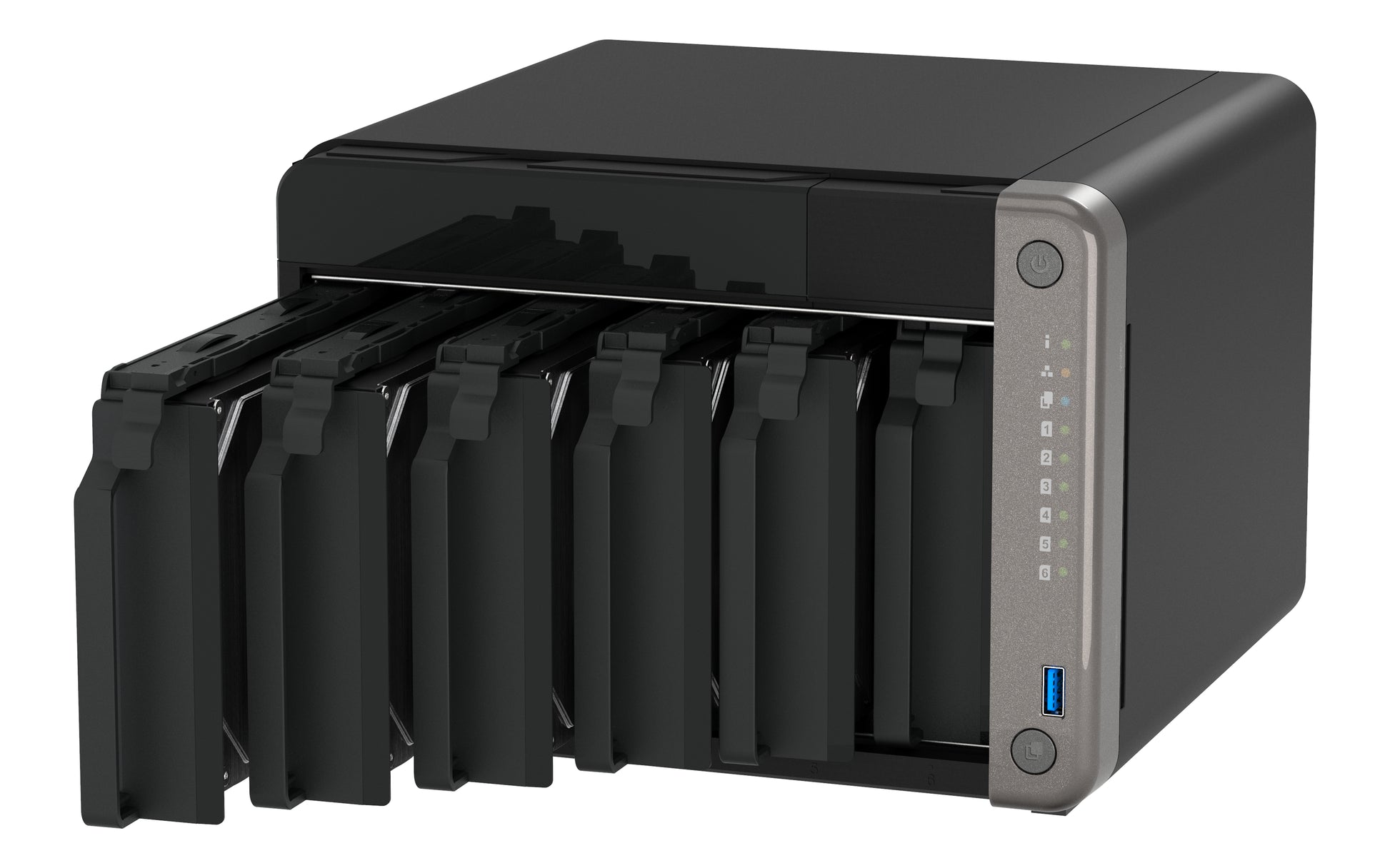 QNAP TS-AI642-8G Allgemeines Speichergerät – 2×1 GbE, 1×2,5 GbE, 6-Bay