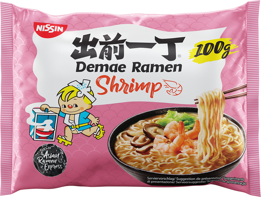 Nissin Food Nissin Demae Ramen Instantnudeln Crevetten – 10×100 g