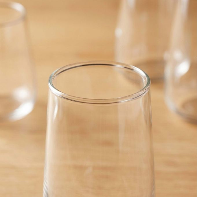 Relaxdays Trinkgläser – 12er Set, 550 ml, Ø 9 cm, Glas, Transparent, spülmaschinenfest