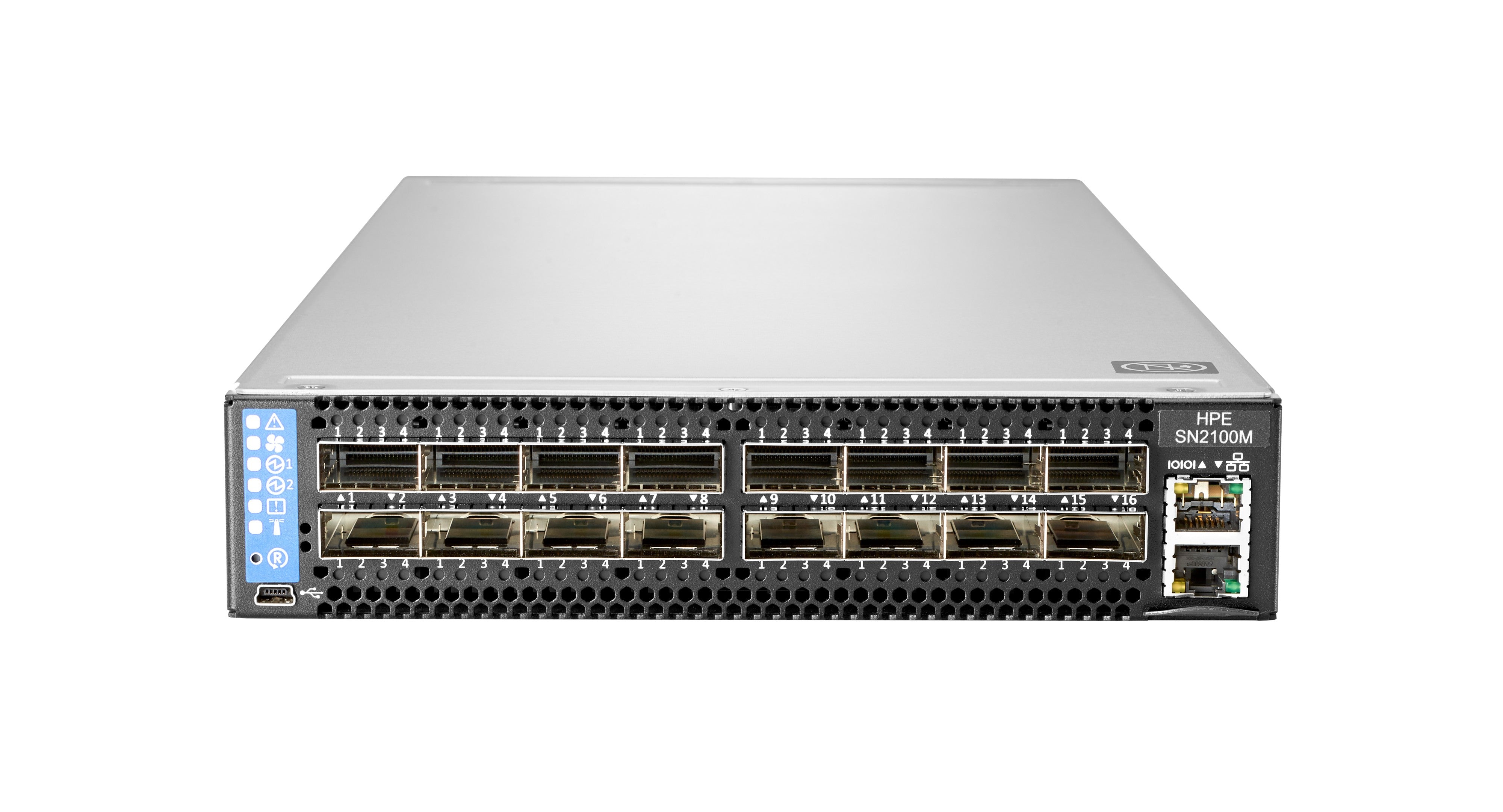 HPE SN2100M – Managed Switch – 16×100GbE QSFP28