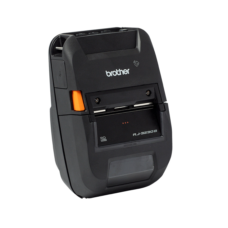 Brother RJ3230BL – Etikettendrucker, Thermodirekt, WLAN, Bluetooth, 203 dpi, 127 mm/s, für Etiketten bis 72 mm