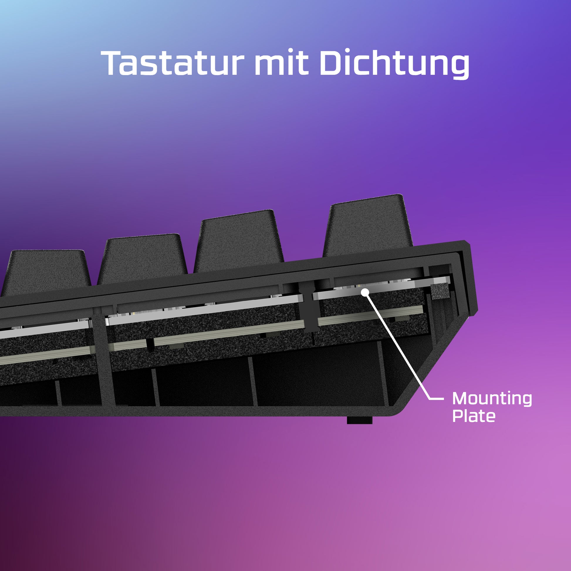 HyperX Alloy Rise 75 – Gaming-Tastatur 75% – mechanisch, RGB – USB – schwarz