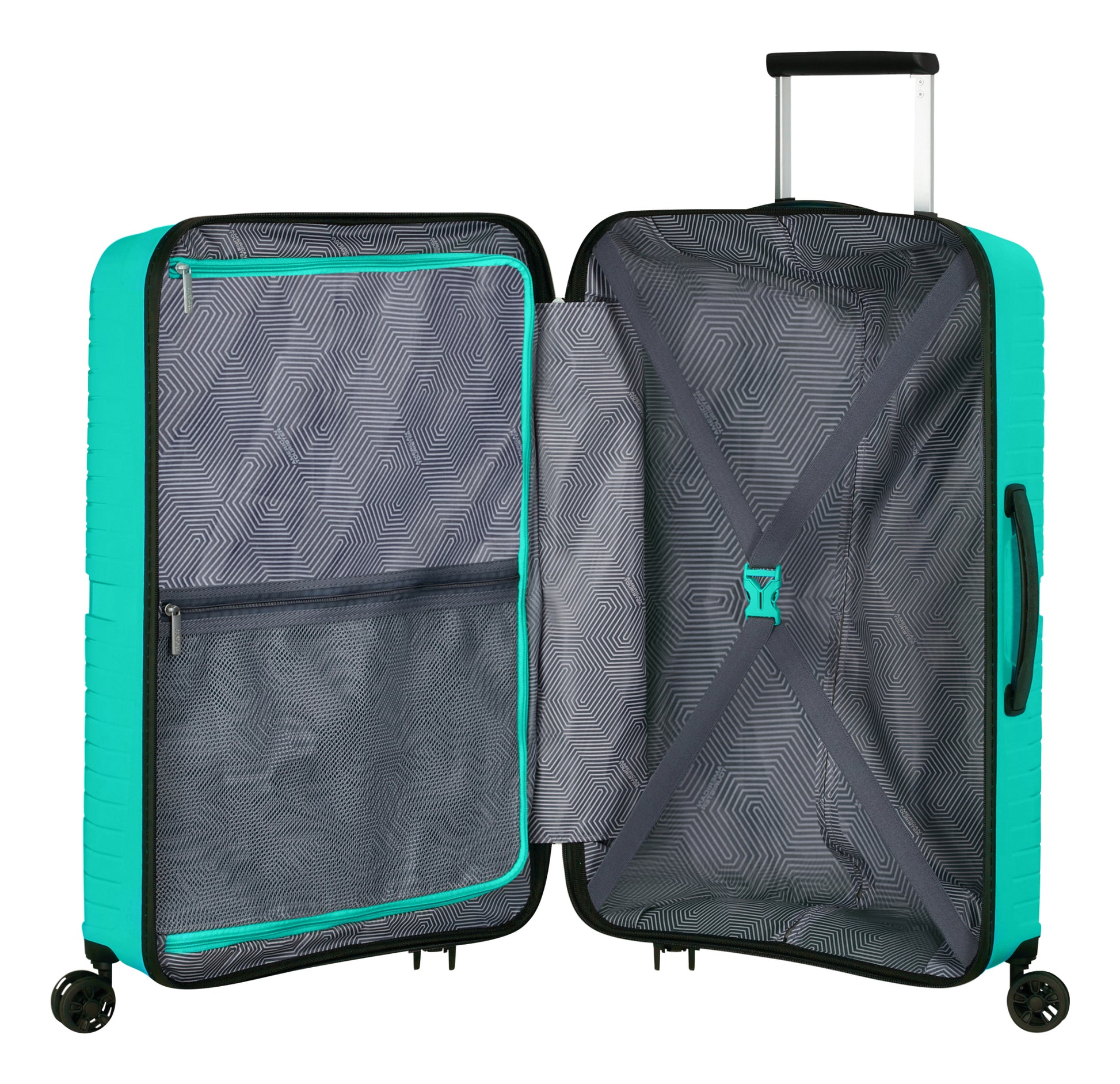 American Tourister Trolley Airconic – 67 l, Hartschale, 4 Doppelrollen, mit TSA, Aqua