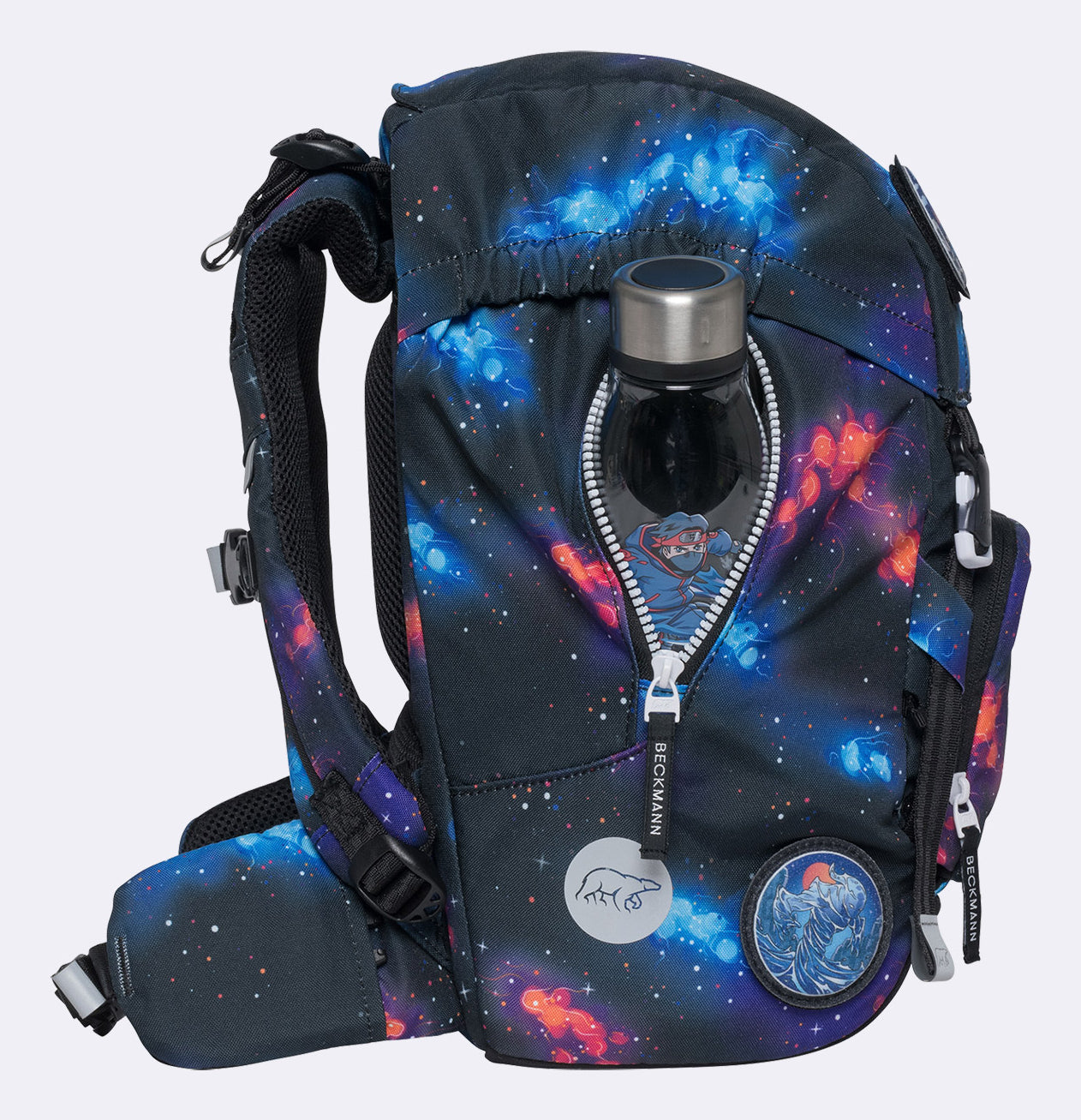Beckmann Schulrucksack Classic 1st – 6-teilig – Ninja Elements – 24,0×37,0×25,0 cm – recyclingfähig