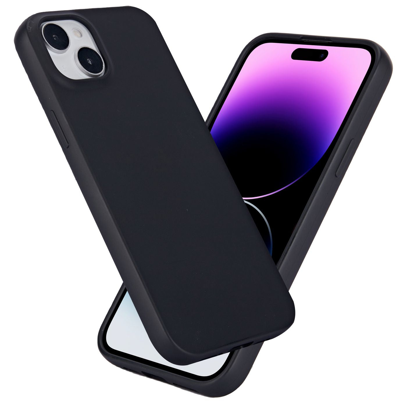 eSTUFF INFINITE (GRS) VIENNA Backcover – für Apple iPhone 15 Plus, TPU, Schwarz