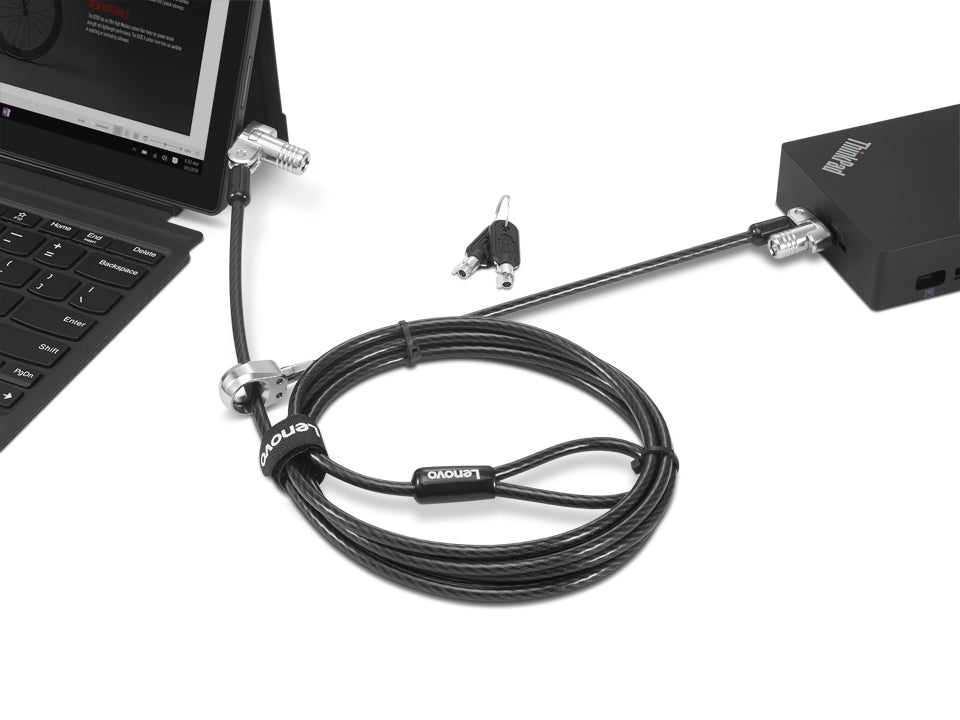Lenovo NanoSaver Twin Head Kabelschloss Zubehörtasche – für Notebooks mit Kensington-Slot