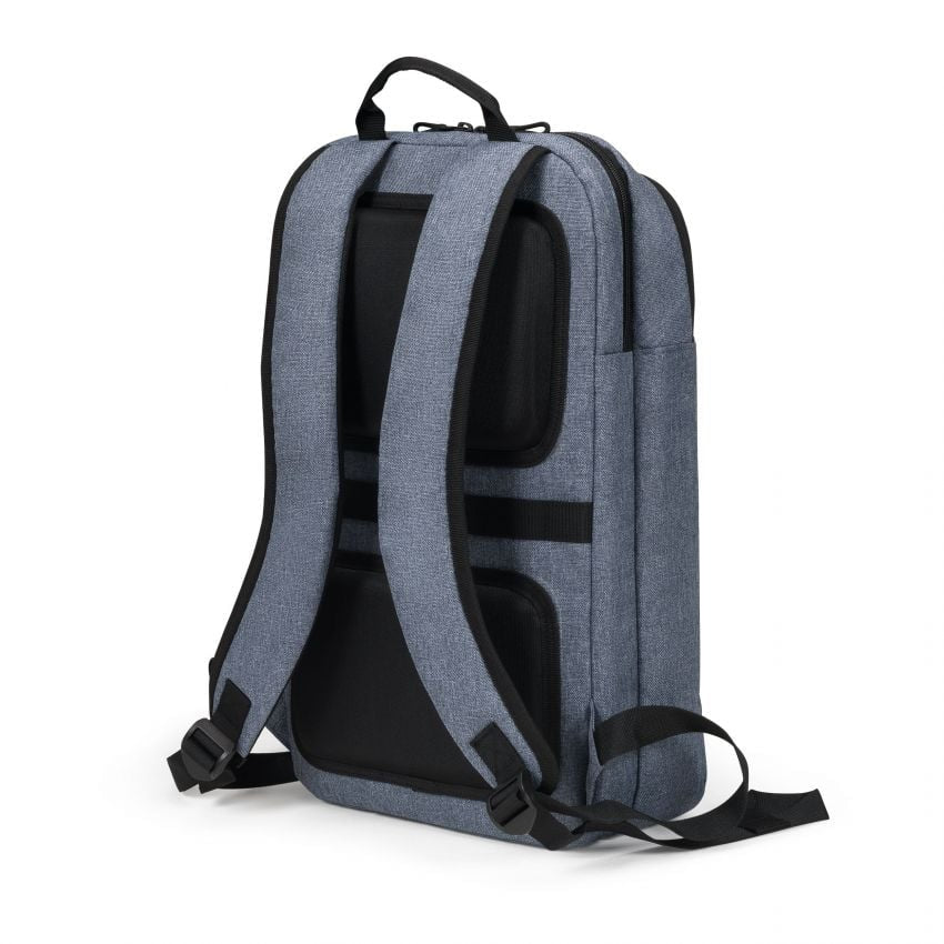 DICOTA Notebook-Rucksack Eco Backpack Slim MOTION – für 14,1", rPET-Polyester – Blue Denim, 270 × 410 × 100 mm