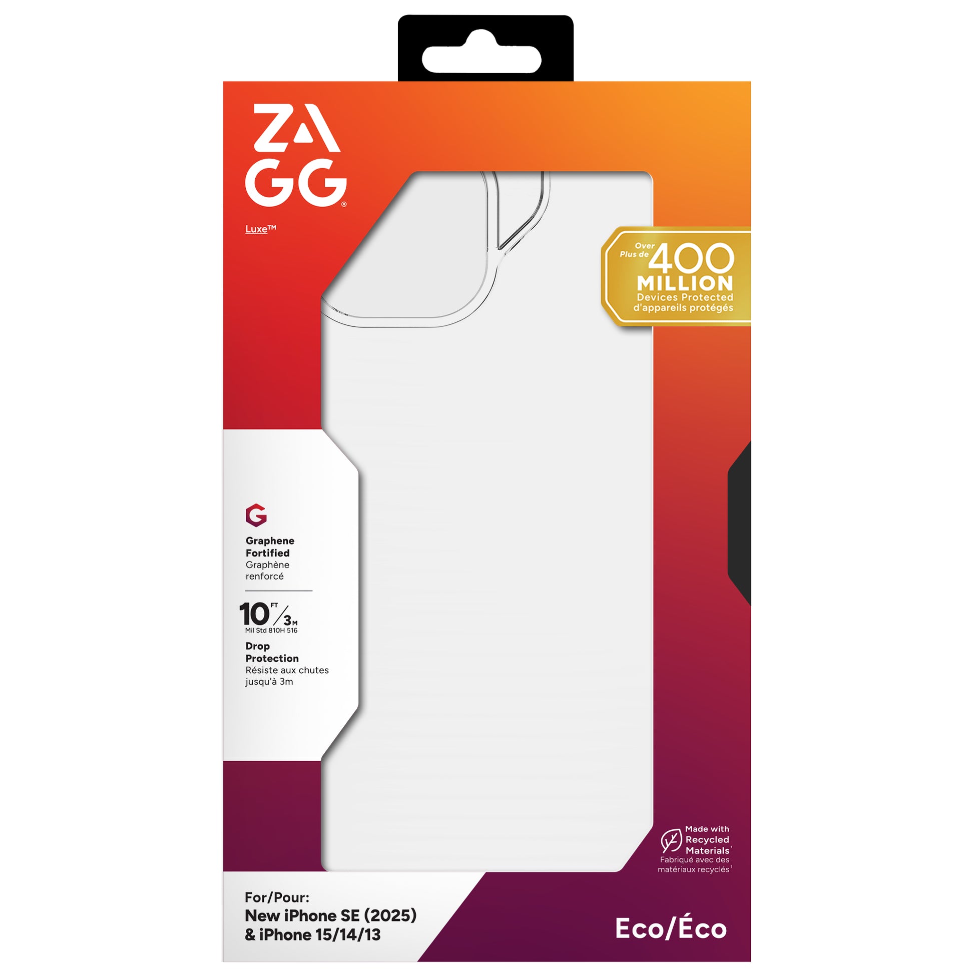 ZAGG Backcover Luxe – für Apple iPhone 15/14/13 – transparent