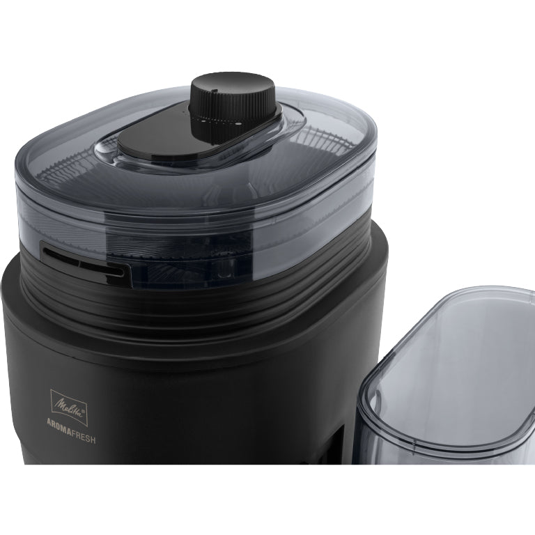 Melitta AromaFresh Filterkaffeemaschine – 10 Tassen, 1,25 l, Keramik-Mahlwerk, Schwarz