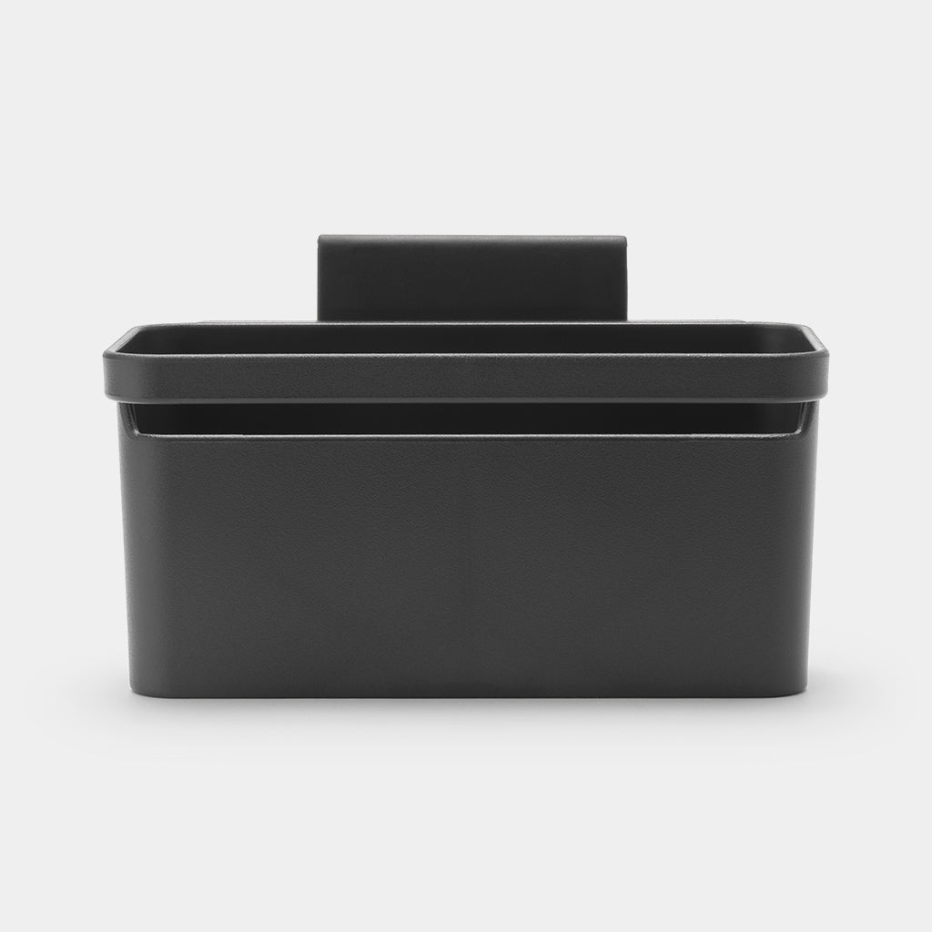 Brabantia Utensilienhalter (wandmontiert) 12,8 × 17,1 × 10,5 cm, Kunststoff, Dunkelgrau