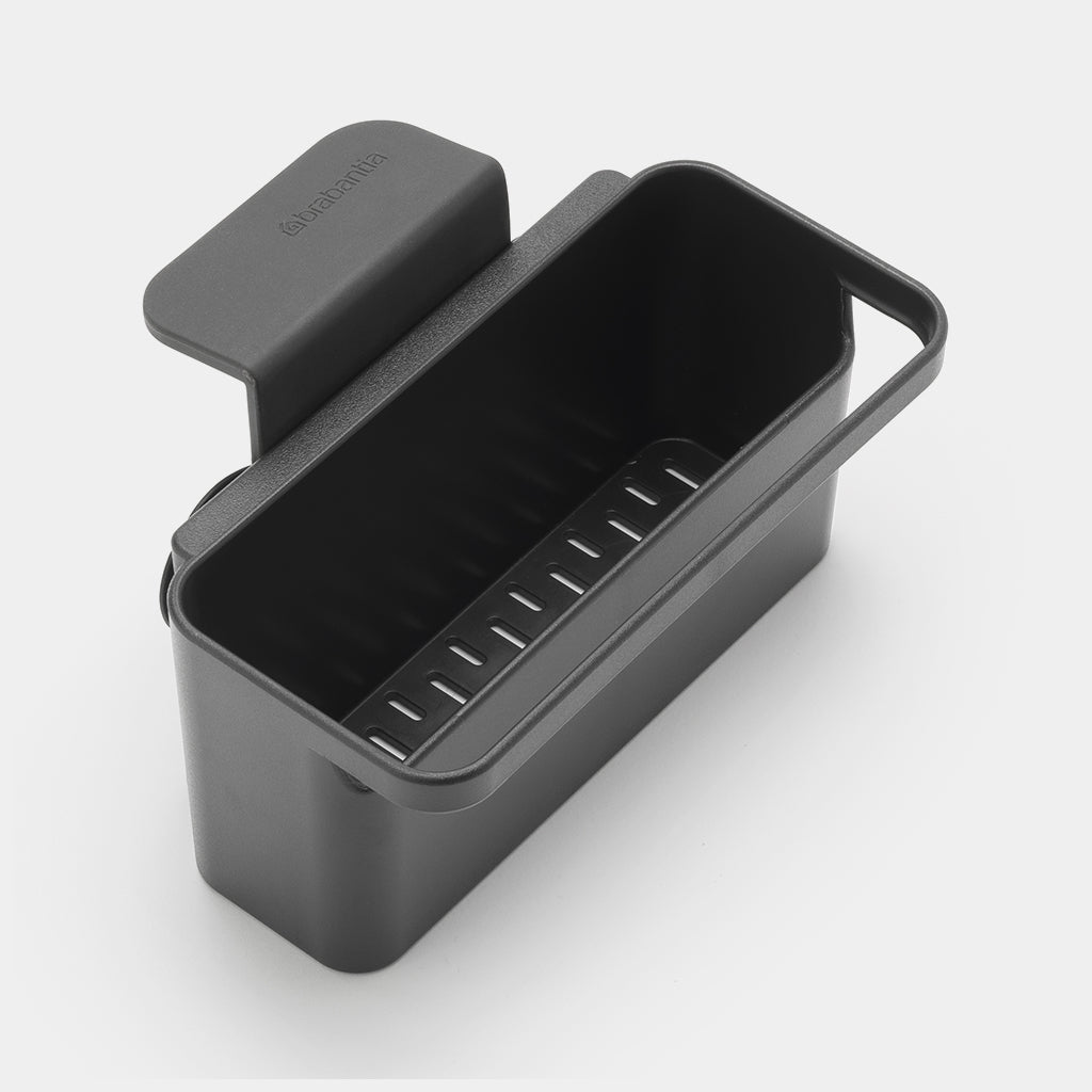 Brabantia Utensilienhalter (wandmontiert) 12,8 × 17,1 × 10,5 cm, Kunststoff, Dunkelgrau