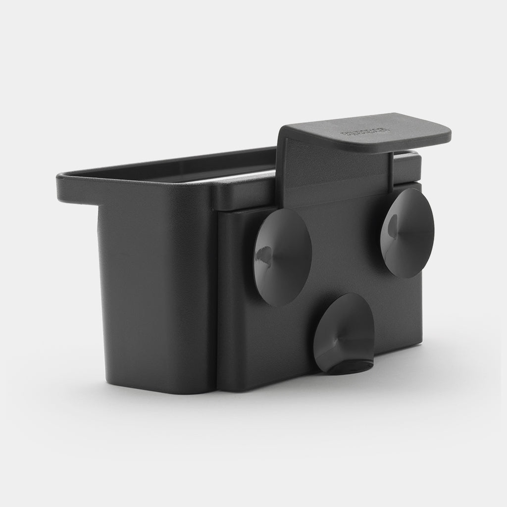 Brabantia Utensilienhalter (wandmontiert) 12,8 × 17,1 × 10,5 cm, Kunststoff, Dunkelgrau