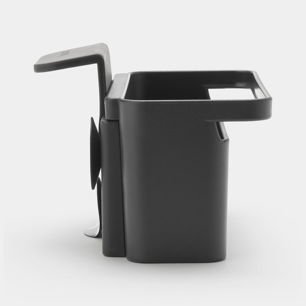 Brabantia Utensilienhalter (wandmontiert) 12,8 × 17,1 × 10,5 cm, Kunststoff, Dunkelgrau