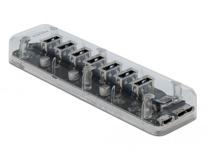 DeLOCK 64088 USB-Hub – USB 3.0, 7× USB-A, für Windows/Mac