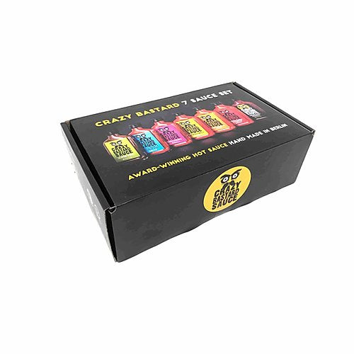 Crazy Bastard Sauce Chilisauce Geschenk-Set – 7×100 ml