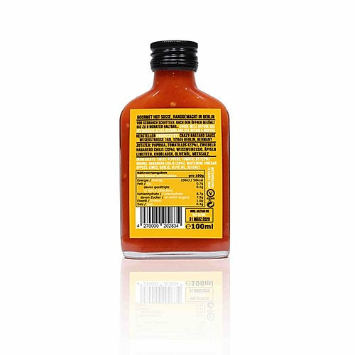 Crazy Bastard Sauce Chilisauce Habanero & Tomate, vegan – 100 ml